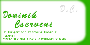 dominik cserveni business card